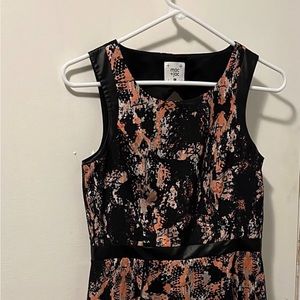 Black and pink dress